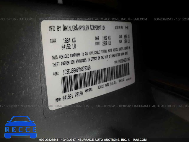 2000 CHRYSLER CIRRUS LXI 1C3EJ56H0YN279319 зображення 8