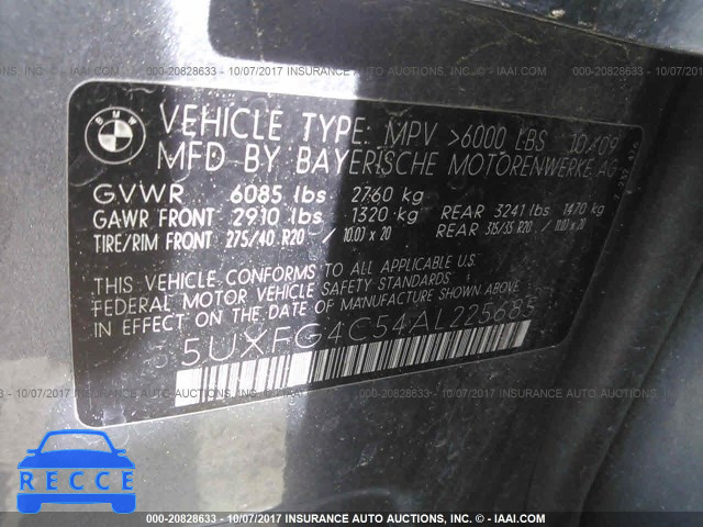 2010 BMW X6 XDRIVE35I 5UXFG4C54AL225685 image 8