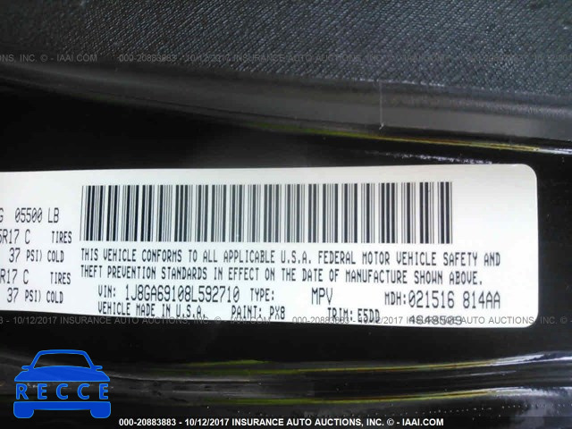 2008 JEEP WRANGLER UNLIMITE RUBICON 1J8GA69108L592710 image 8