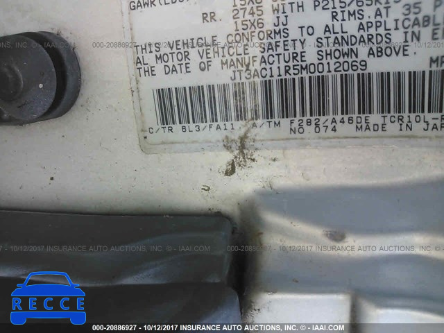 1991 TOYOTA PREVIA DLX JT3AC11R5M0012069 image 8