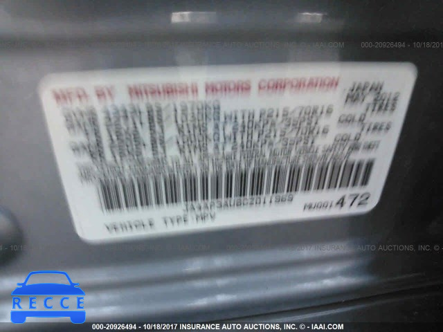 2012 Mitsubishi Outlander Sport ES JA4AP3AU8CZ011969 image 8