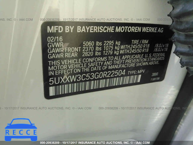 2016 BMW X4 XDRIVE28I 5UXXW3C53G0R22504 image 8