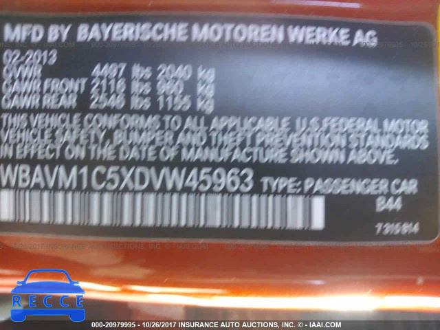 2013 BMW X1 SDRIVE28I WBAVM1C5XDVW45963 зображення 8