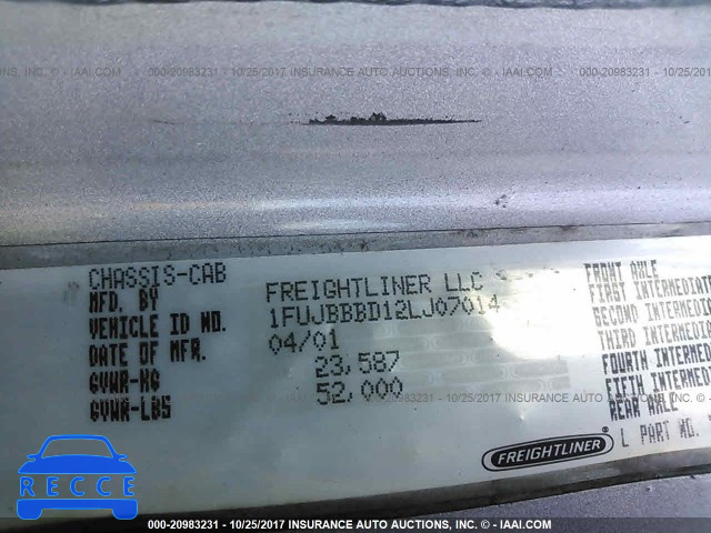 2002 FREIGHTLINER ST120 ST120 1FUJBBBD12LJ07014 image 9