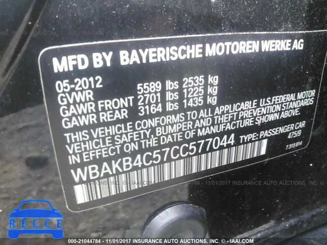 2012 BMW 740 LI WBAKB4C57CC577044 зображення 8