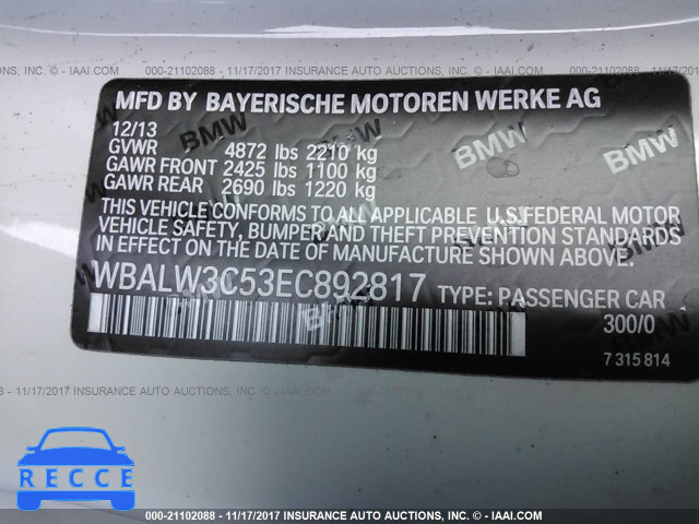 2014 BMW 640 I WBALW3C53EC892817 image 8