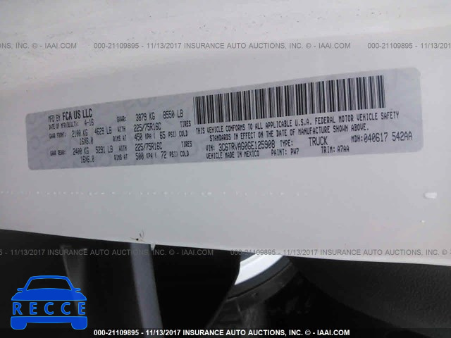 2016 RAM PROMASTER 1500 1500 STANDARD 3C6TRVAG0GE125908 image 8