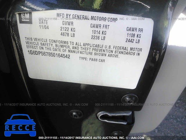2005 Cadillac CTS HI FEATURE V6 1G6DP567850164542 Bild 8