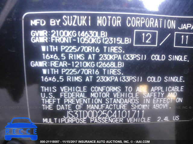 2012 Suzuki Grand Vitara PREMIUM JS3TD0D25C4101711 image 8
