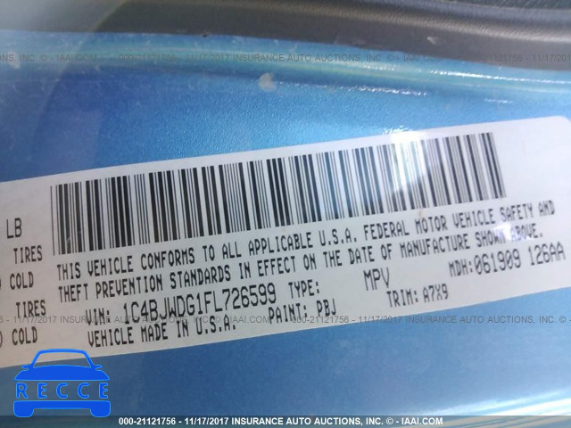 2015 JEEP WRANGLER UNLIMITE SPORT 1C4BJWDG1FL726599 image 8