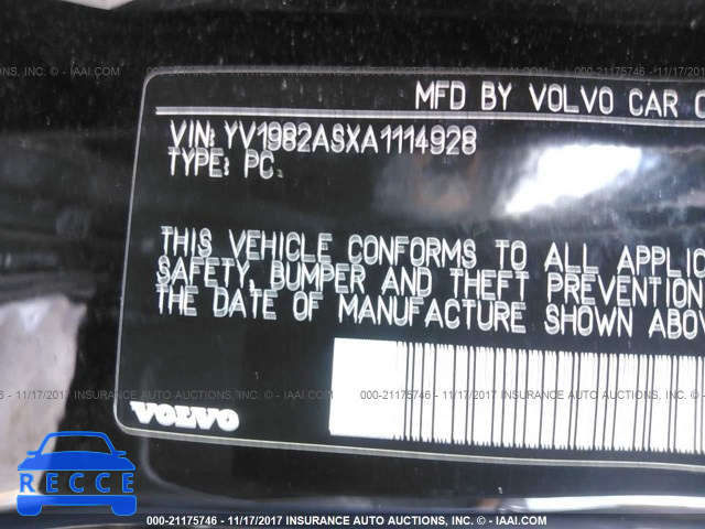 2010 VOLVO S80 3.2 YV1982ASXA1114928 image 8