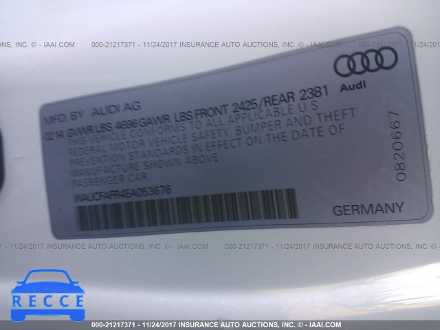 2014 AUDI A5 PREMIUM WAUCFAFR4EA053676 зображення 8