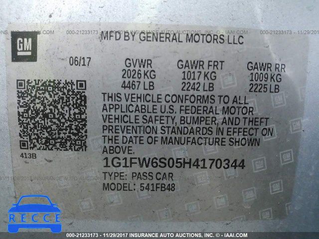 2017 CHEVROLET BOLT EV LT 1G1FW6S05H4170344 image 8