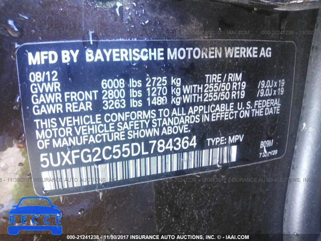 2013 BMW X6 XDRIVE35I 5UXFG2C55DL784364 зображення 8