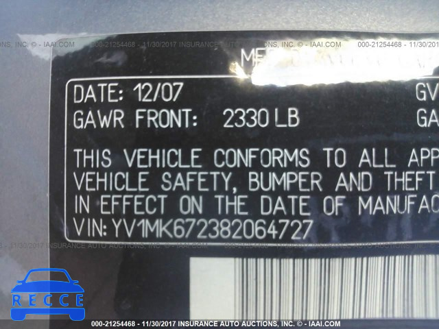 2008 VOLVO C30 T5 YV1MK672382064727 image 8