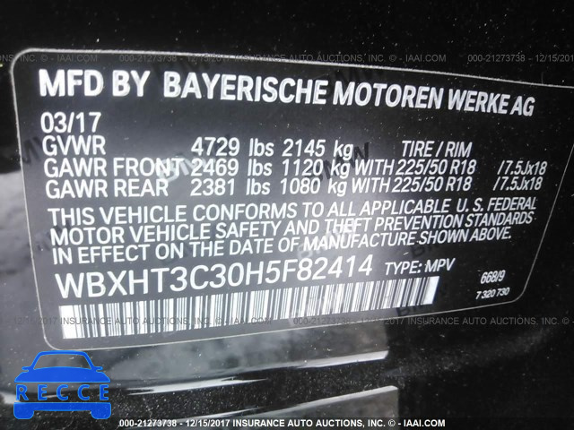 2017 BMW X1 XDRIVE28I WBXHT3C30H5F82414 зображення 8