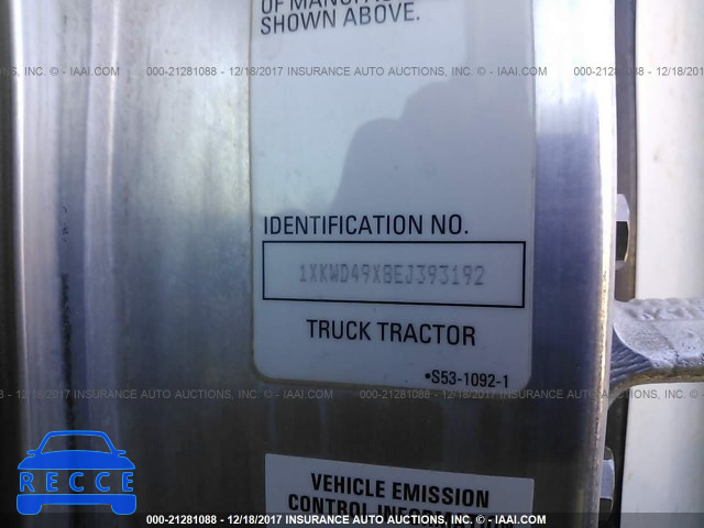 2014 KENWORTH CONSTRUCTIONON W900 1XKWD49X8EJ393192 image 9