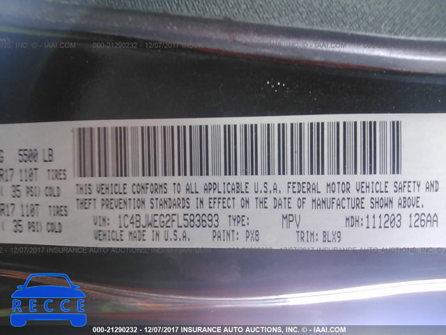 2015 JEEP WRANGLER UNLIMITE SAHARA 1C4BJWEG2FL583693 image 8