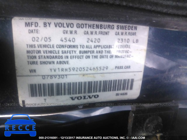 2005 Volvo S60 2.5T YV1RH592052465529 image 8