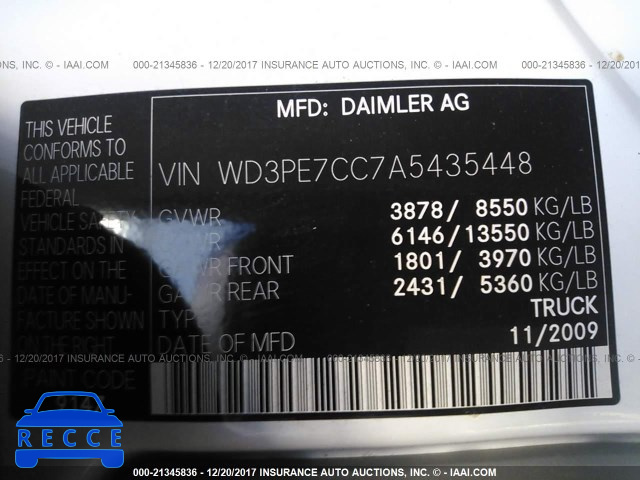 2010 MERCEDES BENZ 2500 SPRINTER WD3PE7CC7A5435448 image 9