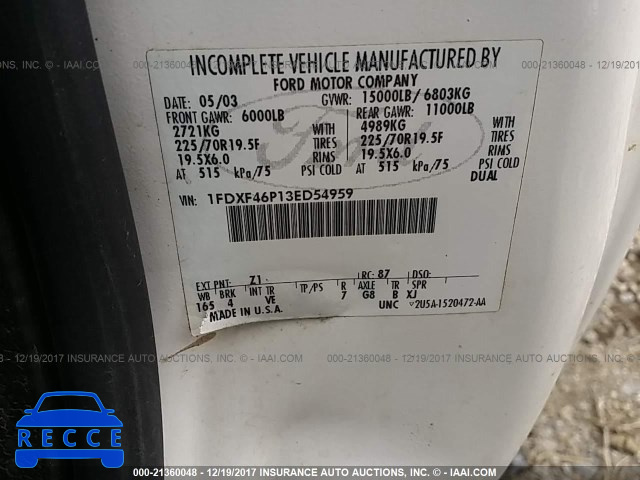 2003 FORD F450 1FDXF46P13ED54959 image 8