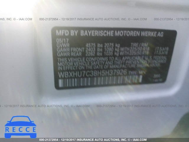 2017 BMW X1 SDRIVE28I WBXHU7C38H5H37926 image 8