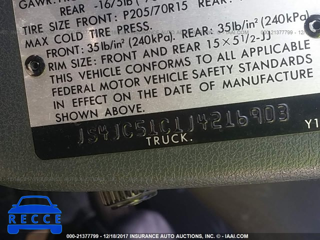 1988 SUZUKI SAMURAI JS4JC51C1J4216903 image 8