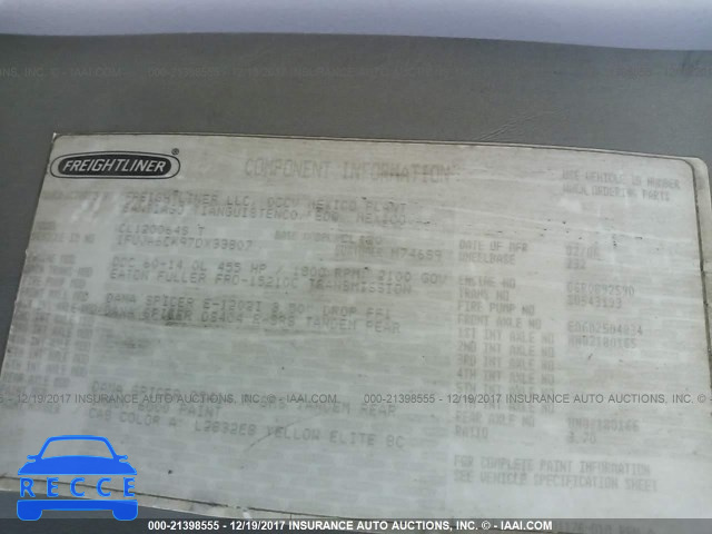 2007 FREIGHTLINER COLUMBIA COLUMBIA 1FUJA6CK97DX33807 image 9