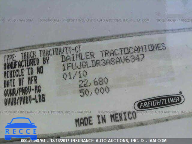 2010 FREIGHTLINER CASCADIA 125 1FUJGLDR3ASAV6347 image 9