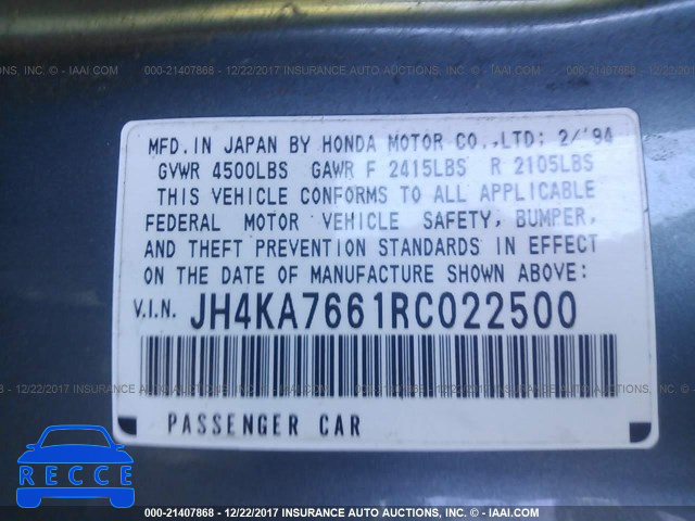 1994 Acura Legend L JH4KA7661RC022500 image 8