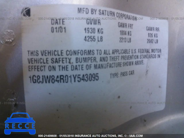2001 SATURN LW300 1G8JW84R01Y543095 image 8