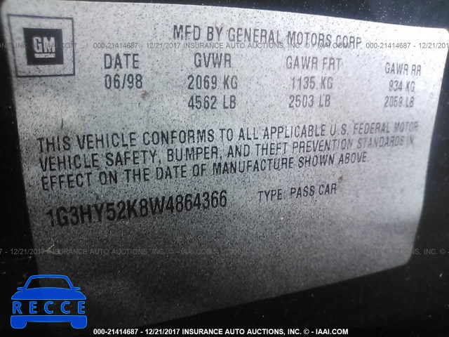 1998 Oldsmobile LSS 1G3HY52K8W4864366 image 8