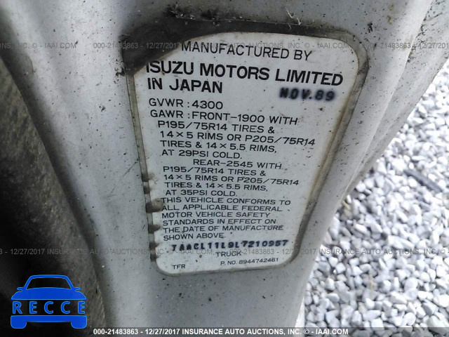 1990 Isuzu Conventional SHORT BED JAACL11L9L7210957 image 8