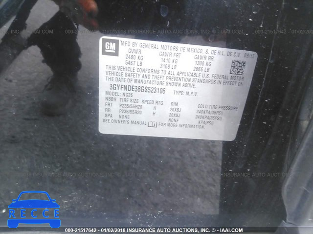 2016 Cadillac SRX PREMIUM COLLECTION 3GYFNDE36GS523106 зображення 8