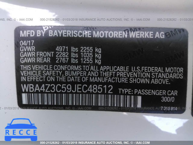 2018 BMW 430XI WBA4Z3C59JEC48512 зображення 8