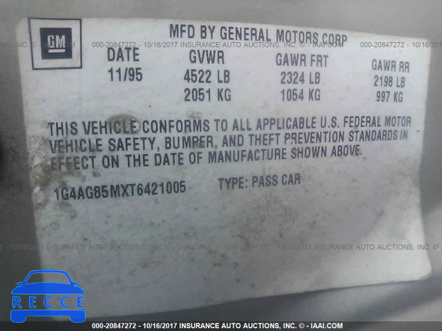 1996 BUICK CENTURY SPECIAL 1G4AG85MXT6421005 image 8
