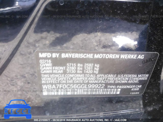 2016 BMW 750 I WBA7F0C56GGL99922 Bild 8
