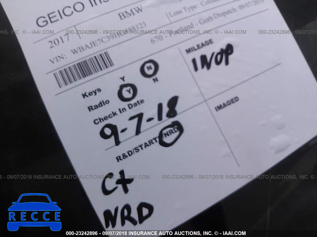 2017 BMW 540 XI WBAJE7C39HG888123 зображення 6