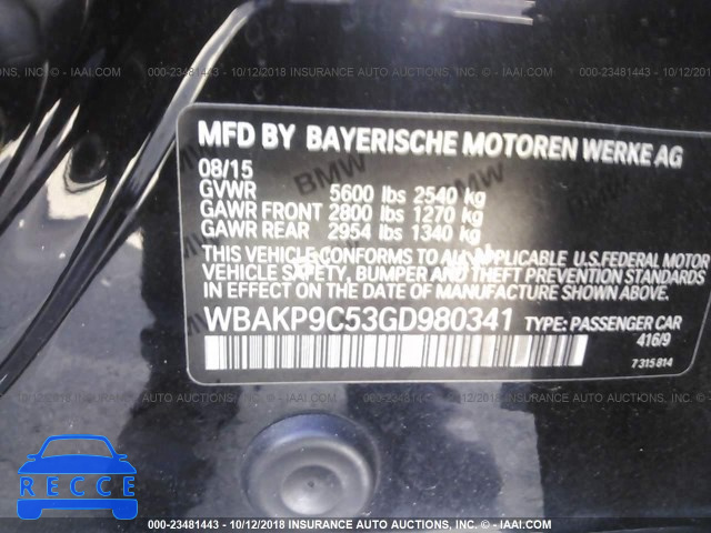 2016 BMW 550 XI WBAKP9C53GD980341 зображення 8