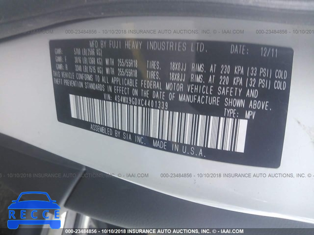 2012 SUBARU TRIBECA LIMITED/TOURING 4S4WX9GDXC4401339 image 8