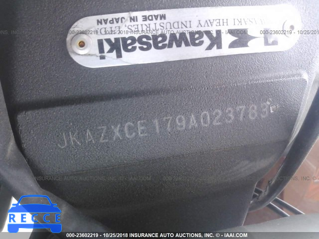 2009 KAWASAKI ZX1000 E JKAZXCE179A023783 зображення 9