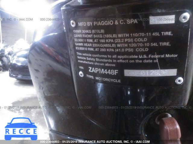 2008 VESPA LX 150 ZAPM448F485012820 image 9