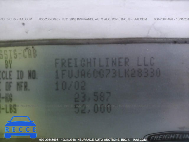 2003 FREIGHTLINER CONVENTIONAL COLUMBIA 1FUJA6CG73LK28330 зображення 9