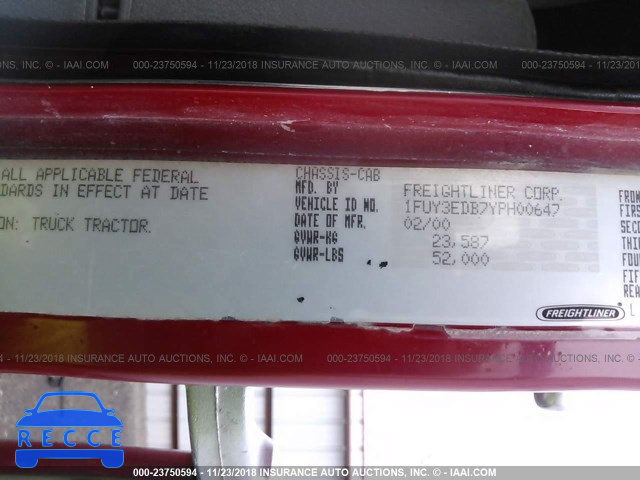 2000 FREIGHTLINER FLD FLD112 1FUY3EDB7YPH00647 image 8