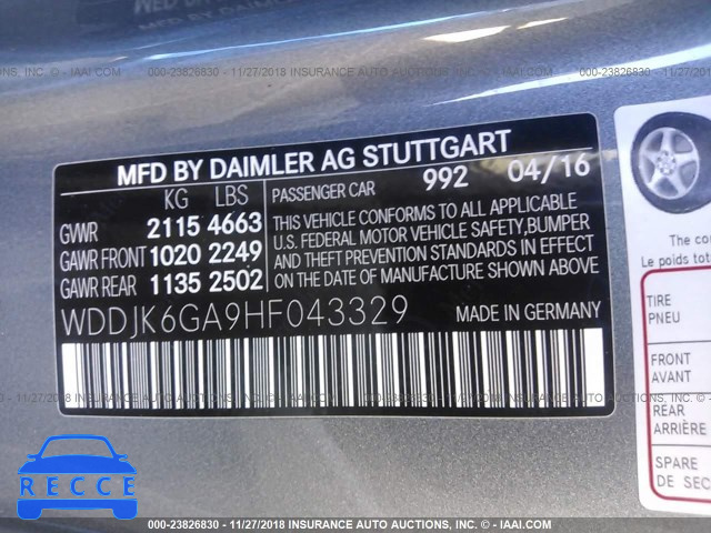 2017 MERCEDES-BENZ SL 450 WDDJK6GA9HF043329 image 8