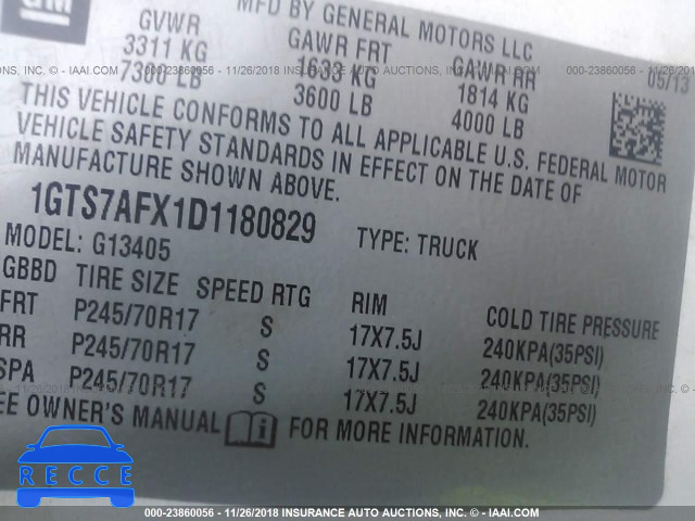 2013 GMC SAVANA G1500 1GTS7AFX1D1180829 image 8