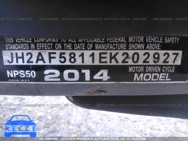 2014 HONDA NPS50 JH2AF5811EK202927 image 9