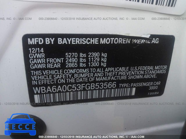 2015 BMW 640 I/GRAN COUPE WBA6A0C53FGB53566 image 8
