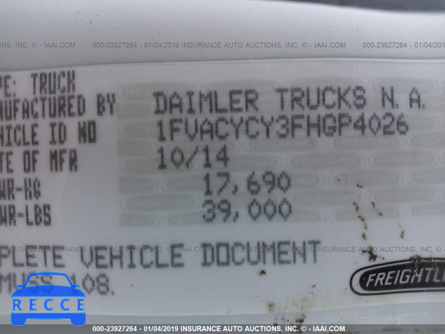 2015 FREIGHTLINER M2 106 MEDIUM DUTY 1FVACYCY3FHGP4026 зображення 8