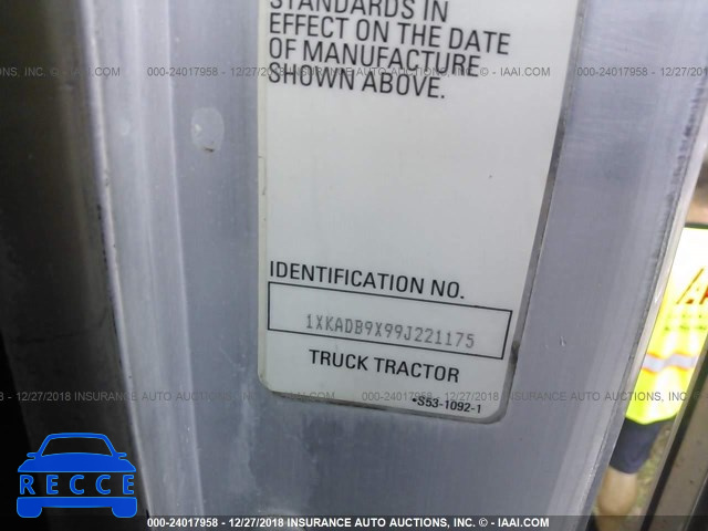 2009 KENWORTH T660 T660 1XKADB9X99J221175 image 8